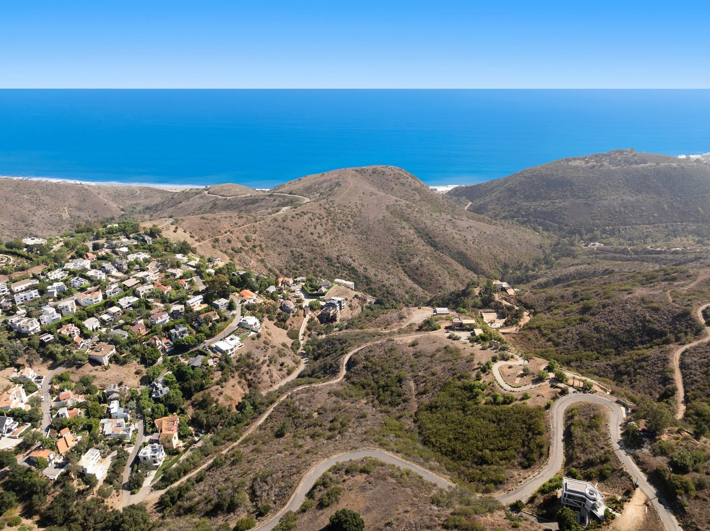 The coast, from above the site